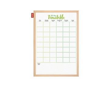 Plan lekcji tablica suchościaralna magnetyczna 40x60 cm MemoBe