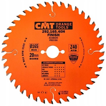 CMT Tarcza pilarska do drewna laminatu 165 x 20mm