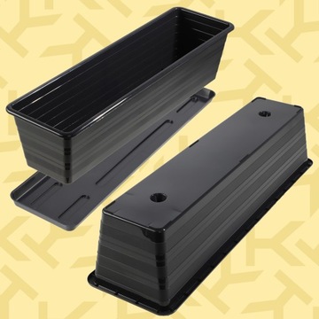 БАЛКОННАЯ ЯЩИКА ЦВЕТОЧНЫЙ ГОРШОК С РУЧКАМИ, 60см