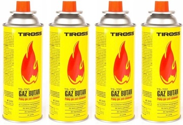 4X KARTUSZ GAZOWY NABÓJ DO KUCHENKI PALNIKA GAZ WKŁAD NABOJE KARTUSZE 400ML