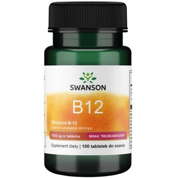 SWANSON WITAMINA B-12 DO SSANIA 1000mcg 100tab.