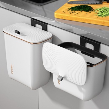 Kosz na śmieci z pokrywką Kosz na śmieci Jedzenie Biały Długi 31,6 cm