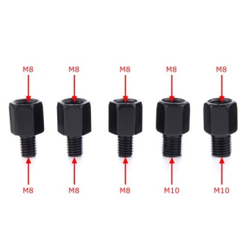 Складные зеркала Adventure E24 для мотоциклов с зажимами и адаптерами черные