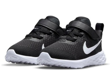 BUTY DZIECIĘCE NA RZEPY NIKE REVOULTION 6 r. 26 CZARNE LEKKIE