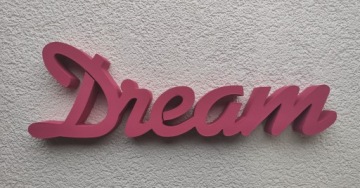 Комбинированная надпись Dream-dream 3D украшение 12х38см