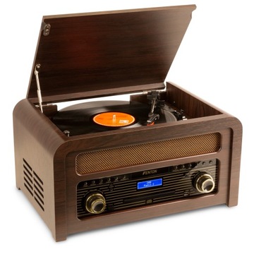 Проигрыватель VINTAGE, стерео BT CD USB, FM-радио DAB+