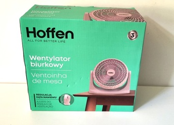 Wentylator wiatrak stołowy biurkowy Hoffen