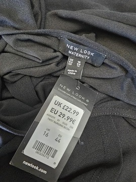 New Look sukienka ciążowa czarna rozkloszowana 44