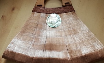 СУМКА/КОРЗИНА, УКРАШЕННАЯ ПЕРЛАМУТРОМ, КРАСИВАЯ