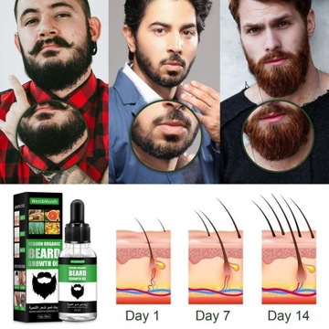 30 мл масла для роста бороды, натуральный уход за волосами на лице