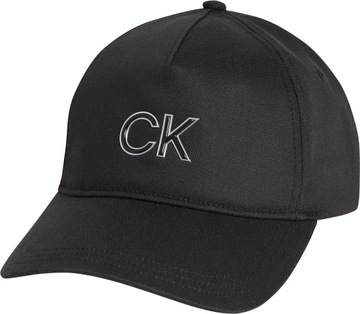 CALVIN KLEIN CZAPKA Z DASZKIEM INLAY BB CAP BLACK