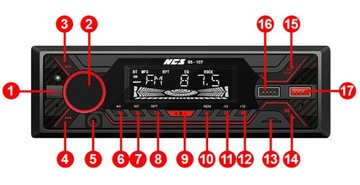 АВТОМОБИЛЬНОЕ РАДИО 1DIN USB SD BLUETOOTH МИКРОФОН