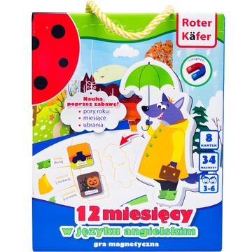 Gra Magnetyczna 12 miesięcy w języku angielskim 3+