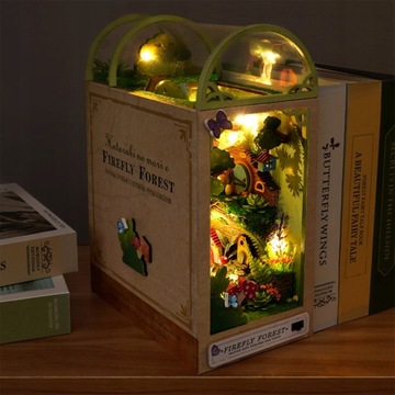 DIY книжный уголок, миниатюры, вставка в полку, строительный комплект