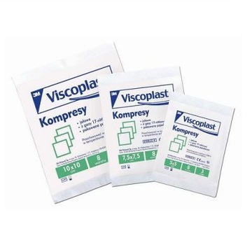 KOMPRESY GAZOWE JAŁOWE 7,5 cm x 7,5 cm 3 sztuki