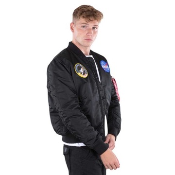 Kurtka Alpha Industries MA-1 VF NASA 166107 03 Czarna 4XL