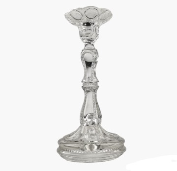 АНТИЧНЫЙ СТЕКЛЯННЫЙ ПОДСВЕЧНИК, 1900-Е ГОДЫ