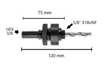 БИМЕТАЛЛИЧЕСКАЯ КОРОНКА 40 мм ДЛЯ МЕТАЛЛА, ДЕРЕВА