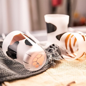 Кружка «Кошачья лапа» Кружка «Кошачий коготь» Молочная кружка из матового стекла