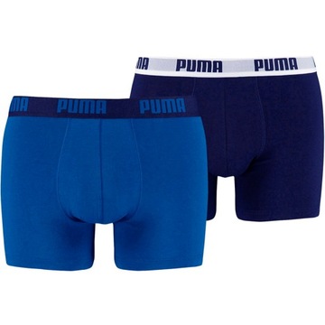 PUMA BOKSERKI MĘSKIE BASIC BOXER 2 PAK GRANAT, NIEBIESKIE 88886960 r.S