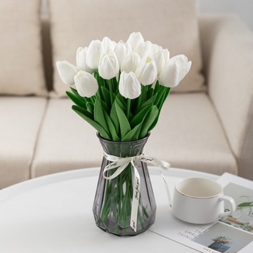 30 BUKIET TULIPANY TULIPANÓW SZTUCZNE KWIATY JAK ŻYWE DEKORACYJNE NA BALKON