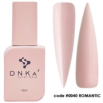 DNKa Cover Base 12 ml, 0040 ROMANTIC SREBRNE DROBINKI