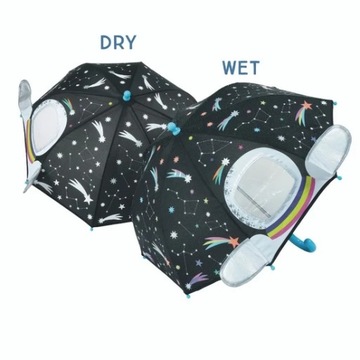 Parasolka parasol dla dzieci zmieniająca kolory kosmos 3D