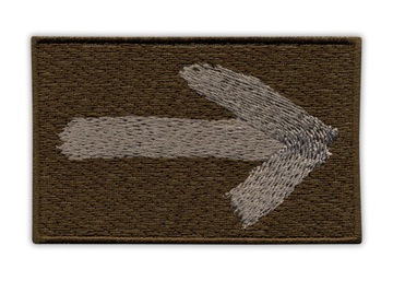 Naszywka STRZAŁKA - Droga Św. Jakuba, Gaszona HAFT