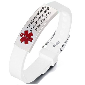 Резинка, Браслет ЭПИЛЕПСИЯ, Цвета стали