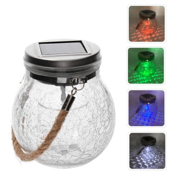 LAMPA WISZĄCA SOLARNA DEKORACYJNA SŁOIK 14CM