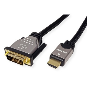 Кабель монитора DVI 24+1 HDMI Dual Link M/M, 1 м
