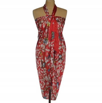 Letnie PAREO chusta na plażę SARONG jedwab 180x92