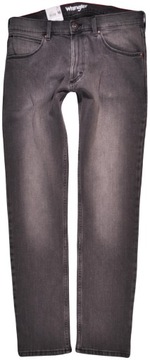 WRANGLER spodnie HIGH waist GREY jeans SLIM _ W34 L32