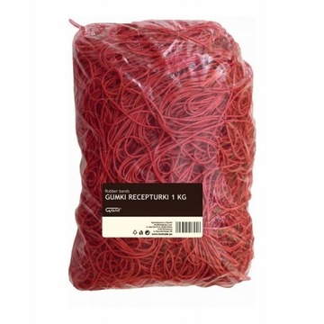 Kolorowe GUMKI recepturki śr.100mm paczka 1kg GRAND