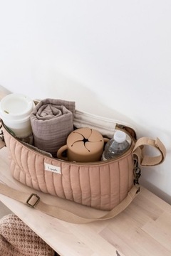 Органайзер для коляски с 3 ростками, стеганая твердая глина