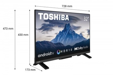 TOSHIBA 32LA2E63DG LED-телевизор 32 дюйма с Android Smart WiFi Full HD