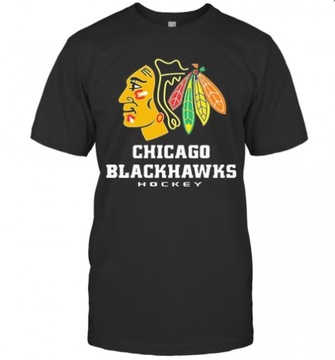 Logo NHL Chicago Blackhawks Hockey T- Koszulka Unisex cotton T-Shirt