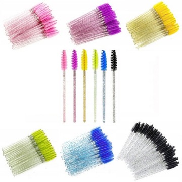 Кисть для бровей и ресниц Spiral Glitter 50 шт.