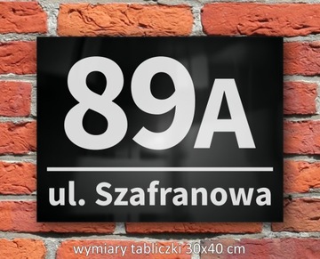 Адресная табличка с номером дома АЛЮМИНИЙ-ЧЕРНЫЙ-ГЛЯНЦЕВЫЙ
