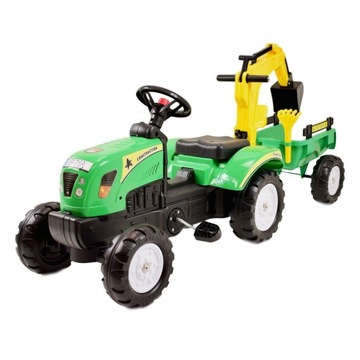 ПЕДАЛЬНЫЙ ТРАКТОР С ПРИЦЕПОМ И ЭКСКАВАТОРОМ/ TR3007