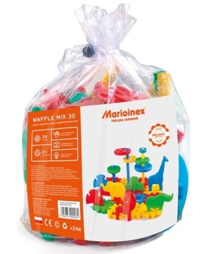900031 MARIOINEX KLOCKI WAFLE ZOO 30 SZT