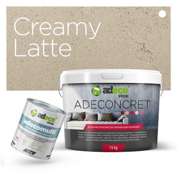 Beton dekoracyjny adeco Kremowe LATTE mini zestaw