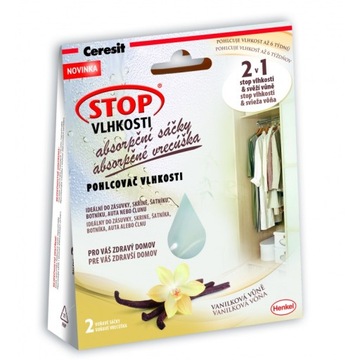 Ceresit STOP WILGOCI woreczki chłonne komfortowa wanilia (2x50g)