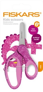 FISKARS ножиці дитячі блискучі з блискітками рожеві 13 см 6+