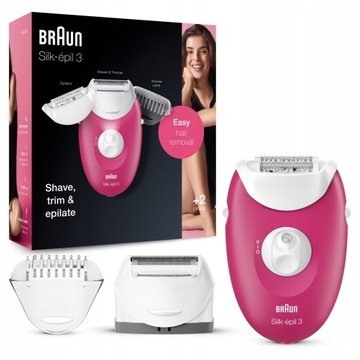DEPILATOR BRAUN SILK-EPIL 3-410 + GŁOWICA GOLĄCA