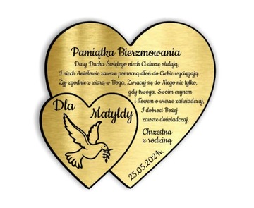 Dedykacja Pamiątka Bierzmowania Bierzmowanie 10x8