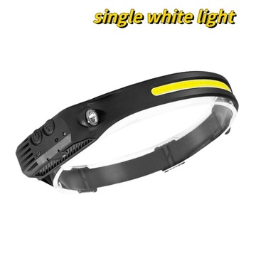 Sensor Headlamp COB LED Head Lamp Flashlight USB