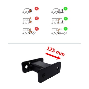 РАССТОЯНИЕ БУКСИРОВОЧНОГО КРЮКА (+125 мм) + ВИНТЫ