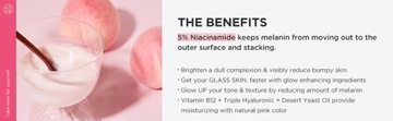 Anua Peach 70% ниацинамидная сыворотка 30 мл / осветляющая увлажняющая сыворотка для лица