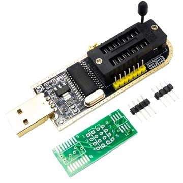 Programator CH341A pamięć SPI Flash EEPROM TTL ZIF 16 pin magistrala i2C